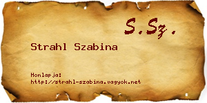 Strahl Szabina névjegykártya