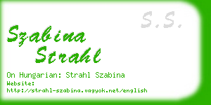 szabina strahl business card